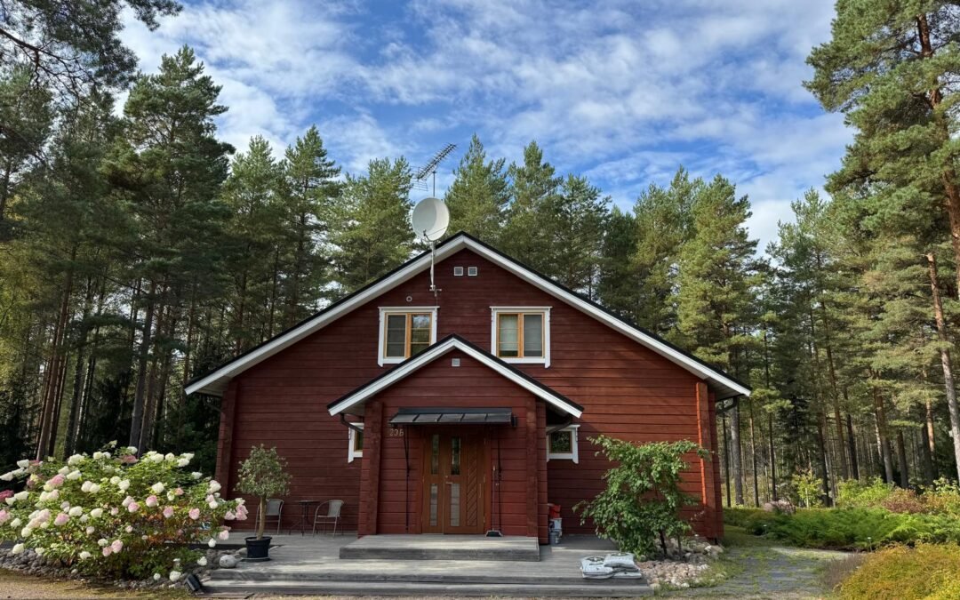Saaristohuvilan etupiha ja metsäpuutarha